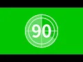 90 Seconds Countdown Circle Timer Animation Green Screen 4K 60FPS Free Download