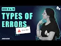 TYPES OF ERRORS IN JAVA ICSE 9 10 Anjali Ma am