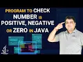 Java program to check number is positive negative or zero