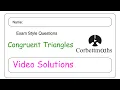 Congruent Triangles Answers - Corbettmaths