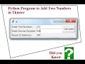 Python Program to Add Two Numbers in Tkinter