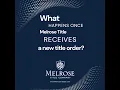 Melrose Title The Life of the File