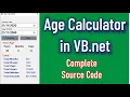 how to design age calculator app in vb net Complete Tutorial Age calculator in vb net