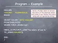 PL7 PL SQL Tutorial SELECT statements in PL SQL blocks Theory