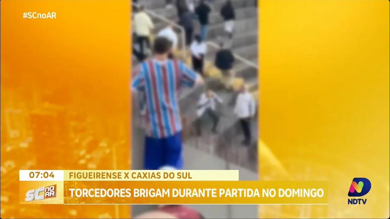 Torcedores do Figueirense e Caxias do Sul brigam em partida no domingo