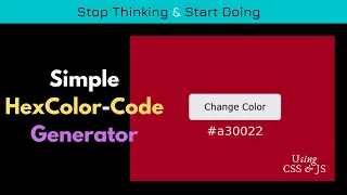 Hex color code generator simple HexCode for awesome color generator using CSS JS