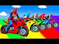 SPIDER-MAN against TUNG TUNG TUNG SAHUR on Motorcycle in RAINBOW SPIDERS BRIDGE | GTA MULTIVERSE