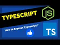 How to get started with typescript and express node js typescript setup