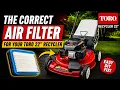 Correct Air Filter for Toro 22 Recycler 6 75hp 149cc Kohler Lawn Mower