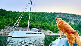 A Day in The Life Living on Our Sailboat in MAINE – Homemade Galley Granola, Fishing, Hiking!
