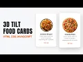 Create 3D Tilt Card Effect Using HTML CSS JavaScript
