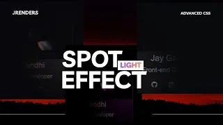 Create this crazy spotlight effect Advanced CSS JRenders