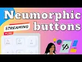 Live Coding Neumorphic Buttons with HTML CSS Soft UI Design Tutorial