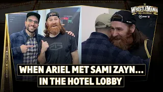 when ariel helwani met sami zayn in the hotel lobby comedy gold ahead of wrestlemania