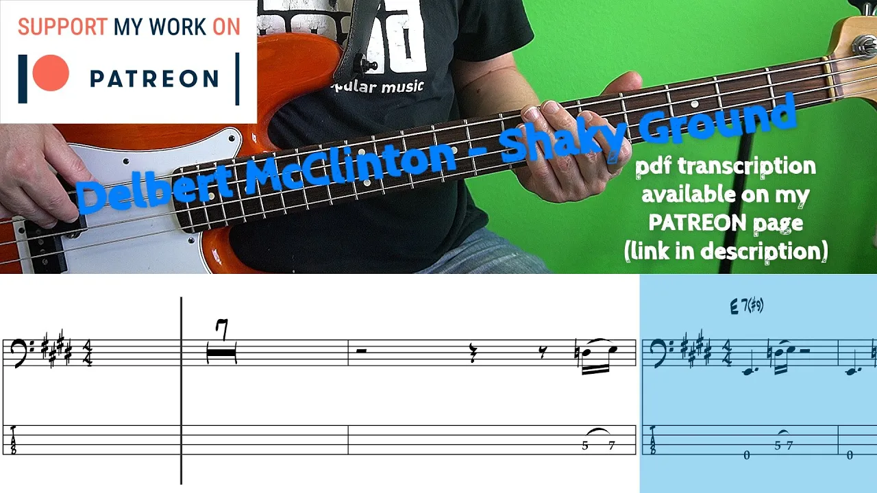 Delbert McClinton - Shaky Ground (Bass cover with tabs) Delbert McClinton - Shaky Ground (Bass cover with tabs)