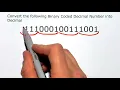 Convert from Binary Coded Decimal BCD to Decimal