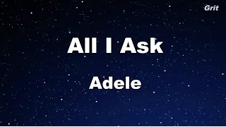 Download All I Ask - Adele Karaoke 【No Guide Melody】 Instrumental MP3