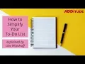 How to Simplify Your To-Do List