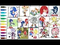 Sonic the Hedgehog Mega Coloring Compilation Sonic The Hedgehog Coloring Book Pages Compilation