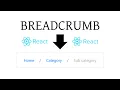 Build BREADCRUMB Component Using REACT JS React Components Series