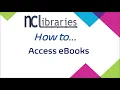 How to access eBooks