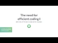 Python Tutorial The need for efficient coding I