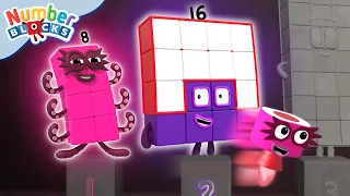 Eight Times Tables - Multiplication Challenge Learn to Count for Kids Numberblocks