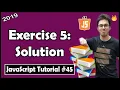 Using JavaScript Objects Exercise 5 Solution JavaScript Tutorial In Hindi