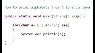 How to Print Alphabets From A to Z in Java - Intact Abode