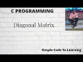 C Program To Check Diagonal Matrix Or Not Hindi