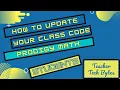 Student - How to update prodigy class code