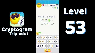 Cryptogram Tripledot Level 53 Answer SolutionGuruji