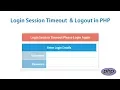 Login Session Timeout Logout In PHP Session Time out if User is Inactive