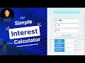 How to make a Simple Interest Calculator Css Projects Using Html css js
