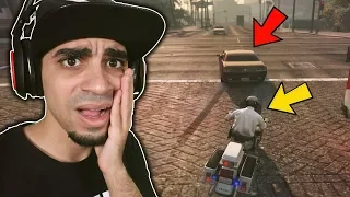 قراند 5 مود الشرطة دراجة شرطة تطارد سيارة رياضية المهمة المستحيلة GTA V 