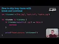 How to skip loop items with break and continue - Swift for Complete Beginners