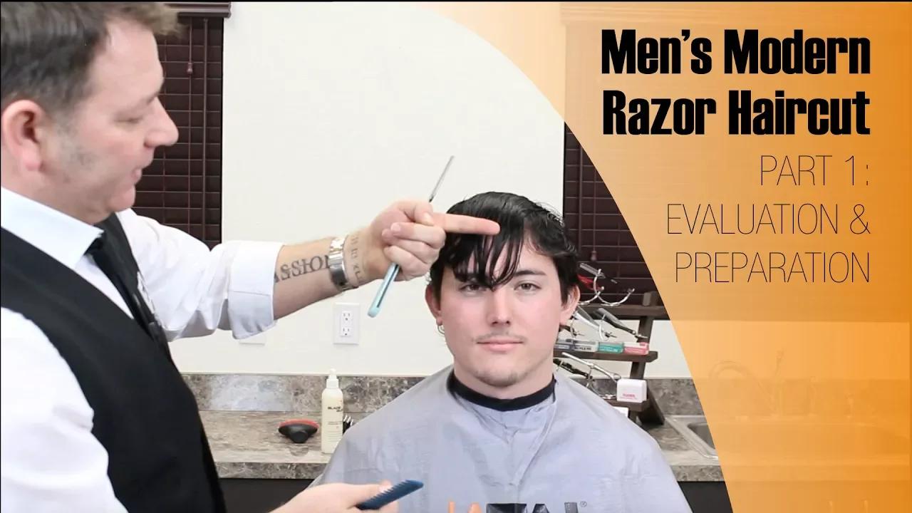 Part 1 - Men's Modern Razor Haircut - Evaluation & Preparation - Erik Lander
