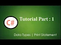 Part 1 C Print Statement Datatypes