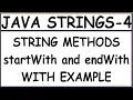 JAVA STRING METHODS STARTWITH AND ENDWITH