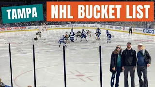 Hockey time in Tampa Florida at Amalie aka Benchmark Arena - Our NHL Bucket List Adventure