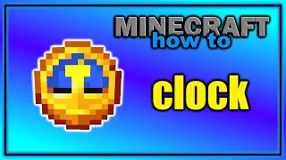 How to Craft and Use a Clock in Minecraft Easy Minecraft Tutorial