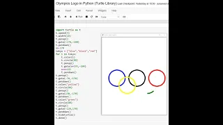 Olympics Logo in Python Turtle Library
