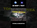 3D Map 3D Text - Google Earth Studio After Effects Animation