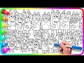 BLUEY Coloring Pages Do you know How to color ALL CHARACTERS from Bluey show Family and Friends