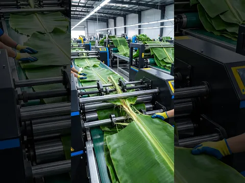 Millions of Banana Leaves Turn Into Denim Pants & Shirts | Manufacturing Process #Fashion