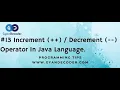 Increment and Decrement Operator In Java Programming Language