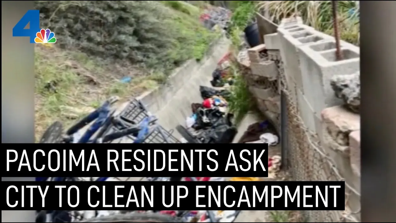 Pacoima Residents Plead With City to Cleanup Homeless Encampment | NBCLA