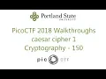 PicoCTF 2018 - caesar cipher 1