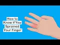 Download Lagu How Do You Know if Your Finger is Sprained: Jammed Finger Treatment Home Remedies
