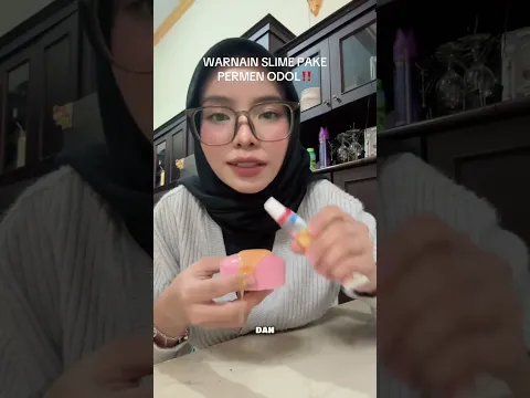 TEMENIN AKU WARNAIN SLIME PAKE PERMEN ODOL‼️ #fyp #trending #shorts #short #permen